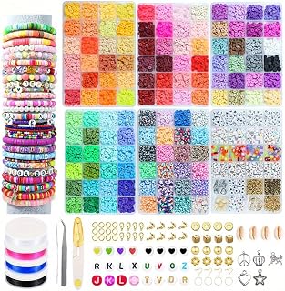 1PC 24-in-1 Bracelet Making Kit with 3160 Polymer Clay Beads and Sheets - Adult Handmade Jewelry Kit, Style1