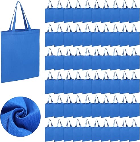 Roowest 60 bolsas de lona de algodón reutilizables a granel, regalos de agradecimiento a los empleados, bolsas de tela para compras de comestibles