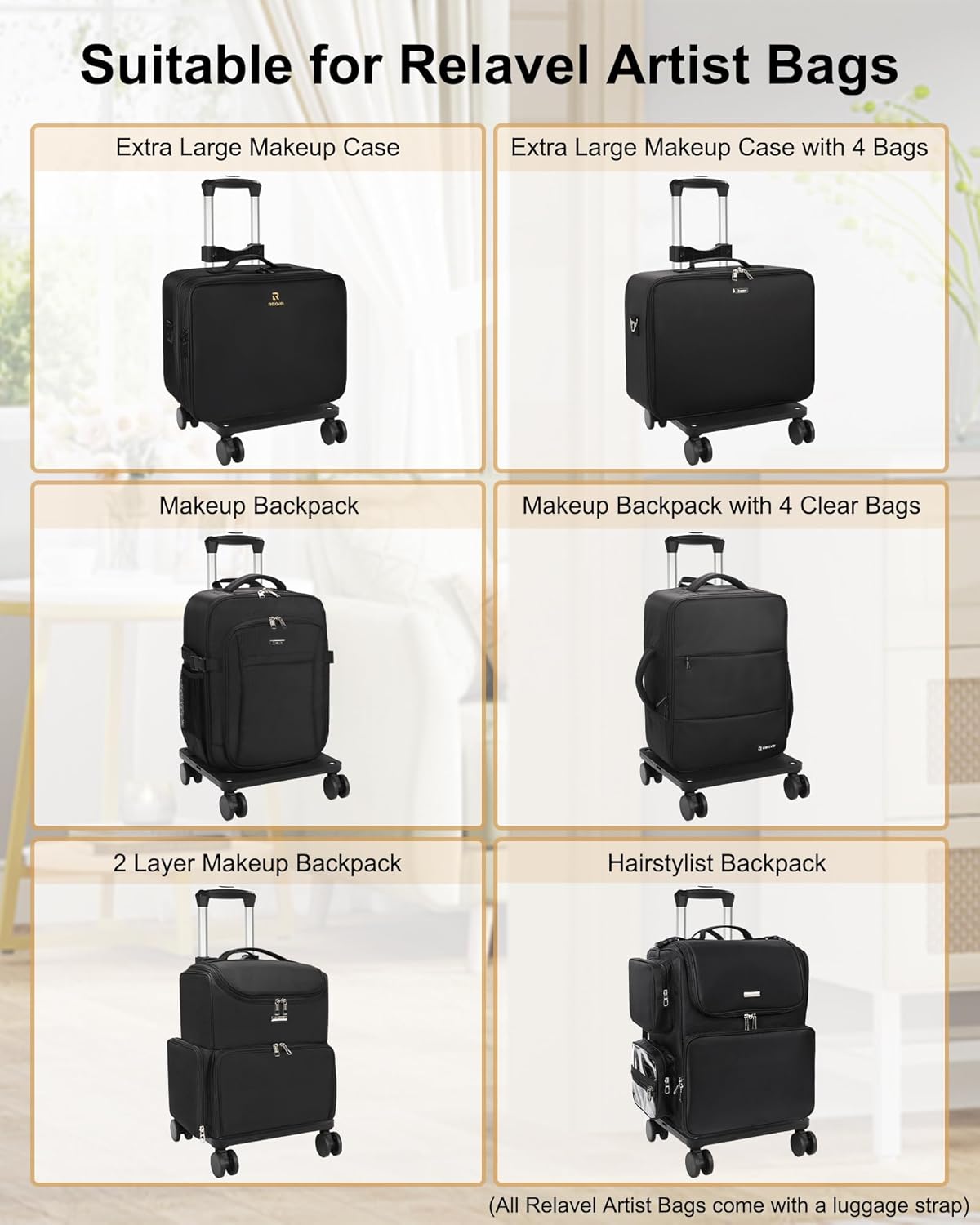 Relavel Folding Hand Truck, Lightweight Small Dolly Cart with 360° Spinner Wheels, Foladable Trolley Luggage Cart, Portable Collapsible Cart Suitable for Moving Extra Large Makeup Case Backpack