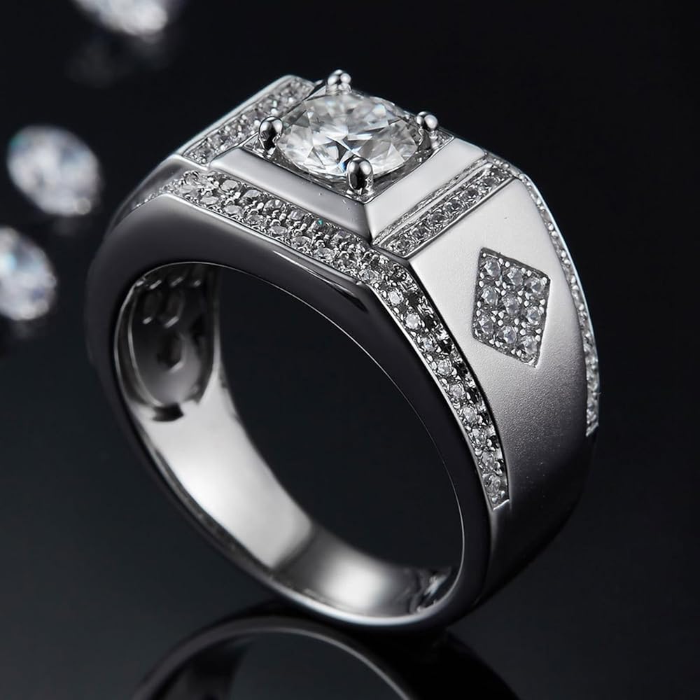 Moderno Conjunto De Anillos De Plata De Ley 925, Anillo De