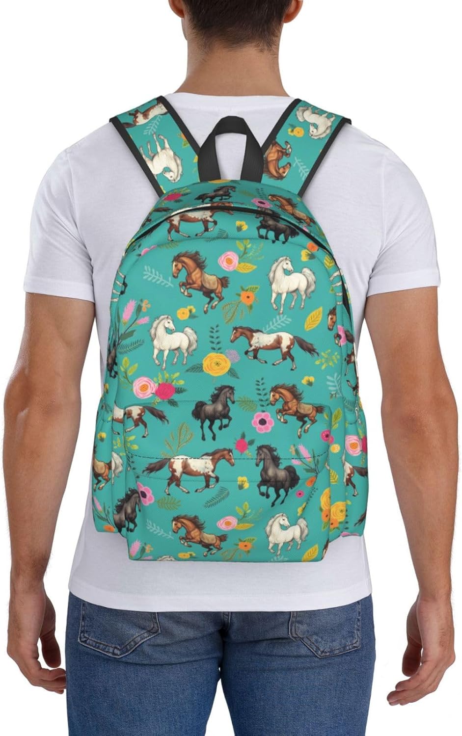 Horse Backpack Laptop Backpacks Multipurpose Daypack For Men Women Travel Hiking - Image 8