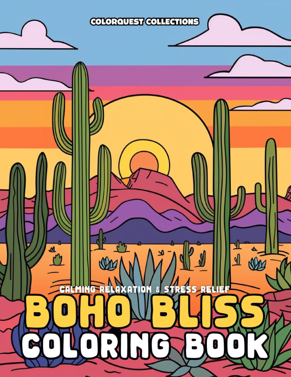 Boho Bliss Coloring Book: A Journey of Color Through Enchanted Landscapes (Boho Landscape Coloring Books)