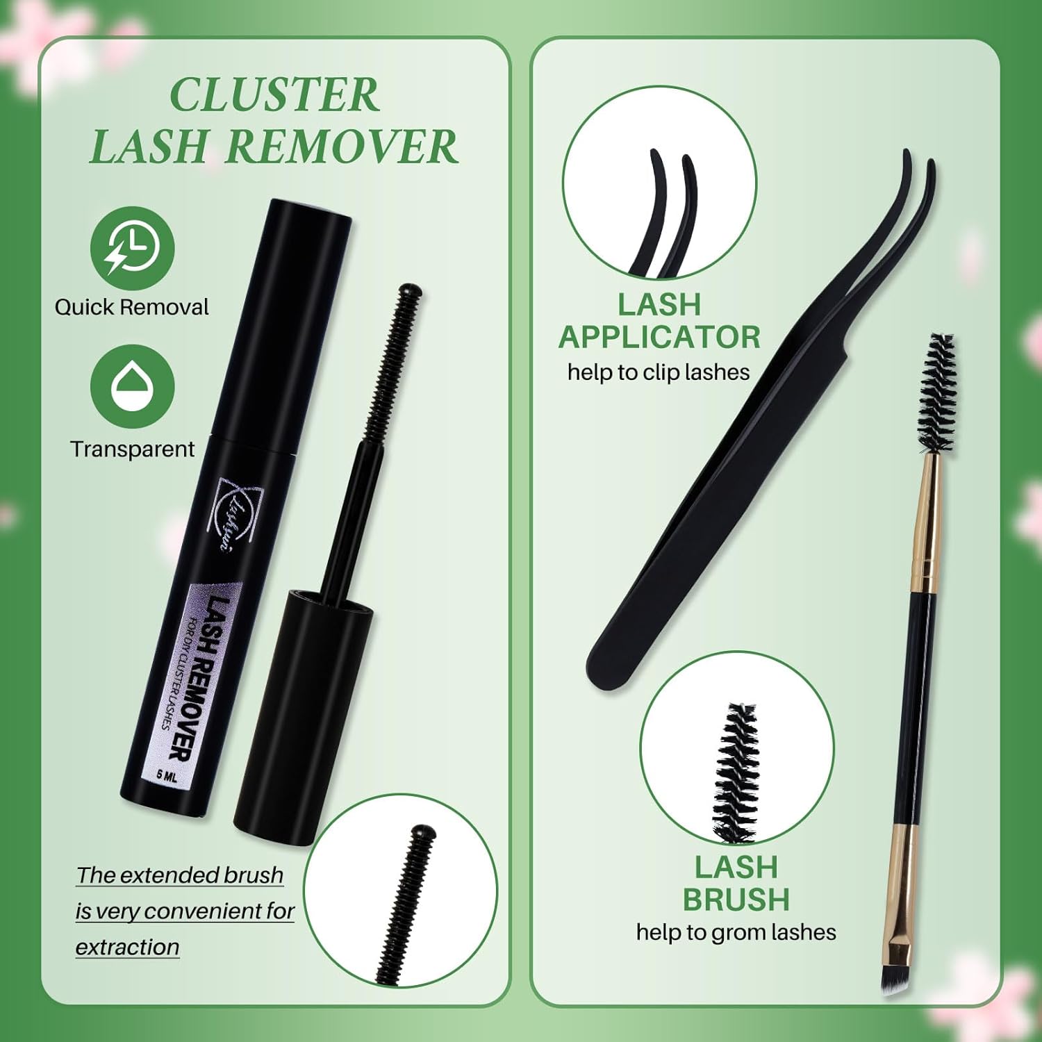 Lash Clusters Kit Wispy Eyelash Clusters Kit 1672PCS Multi-Type DIY Lashes Pestañas Postizas Naturales+Lash Bond and Seal*2,Remover*2,Lash Tweezers*2,Mascara Brush*2(6 Boxes Kit-2)