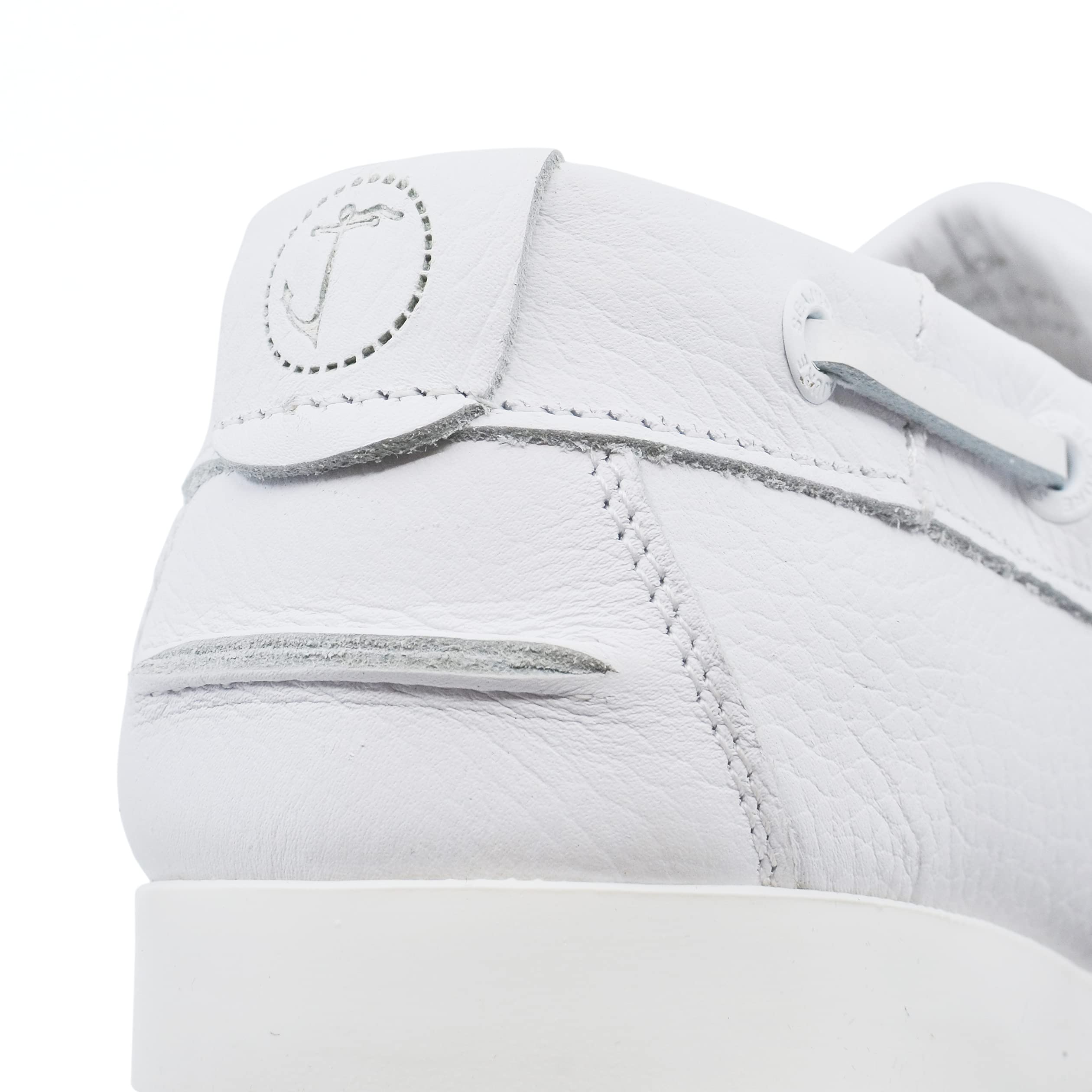 Seajure Chaussures Bateau pour Femme Shoal en Cuir Blanc