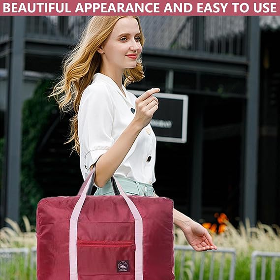 Foldable Duffel Bag 2 Pack, Waterproof Lightweight Carry-On for Men and Women, Perfect for Gym, Sports, Overnight Travel