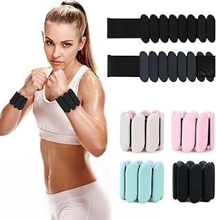 Wrist Weights, 2Pcs Wearable Wrist Ankle Weights for Women and Men, Adjustable Silicone Bracelets Suitable for Walking, Yoga, and Gym, Arm & Leg Workout, 2lb