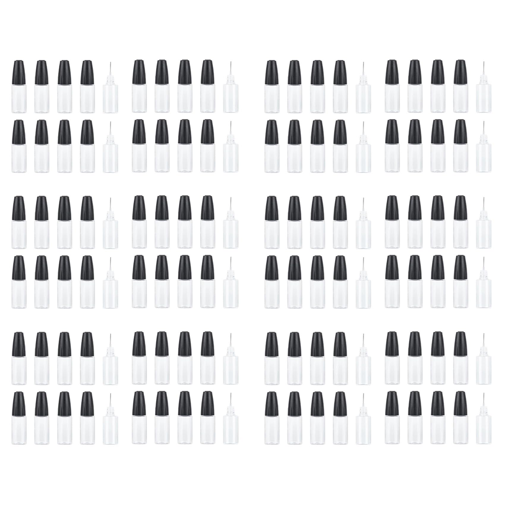 Ctrlzs 120Pcs Tip Applicator Bottles, 10Ml/0.34Oz Dispensing Needle Bottle Pet Empty Glue Bottle With Sealing Cap