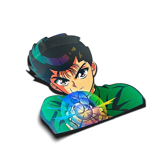 Yusuke Urameshi Holographic Sticker Waterproof weatherproof car sticker anime sticker for your vehicle for your car Kazuma Kuwabara Hiei Youko