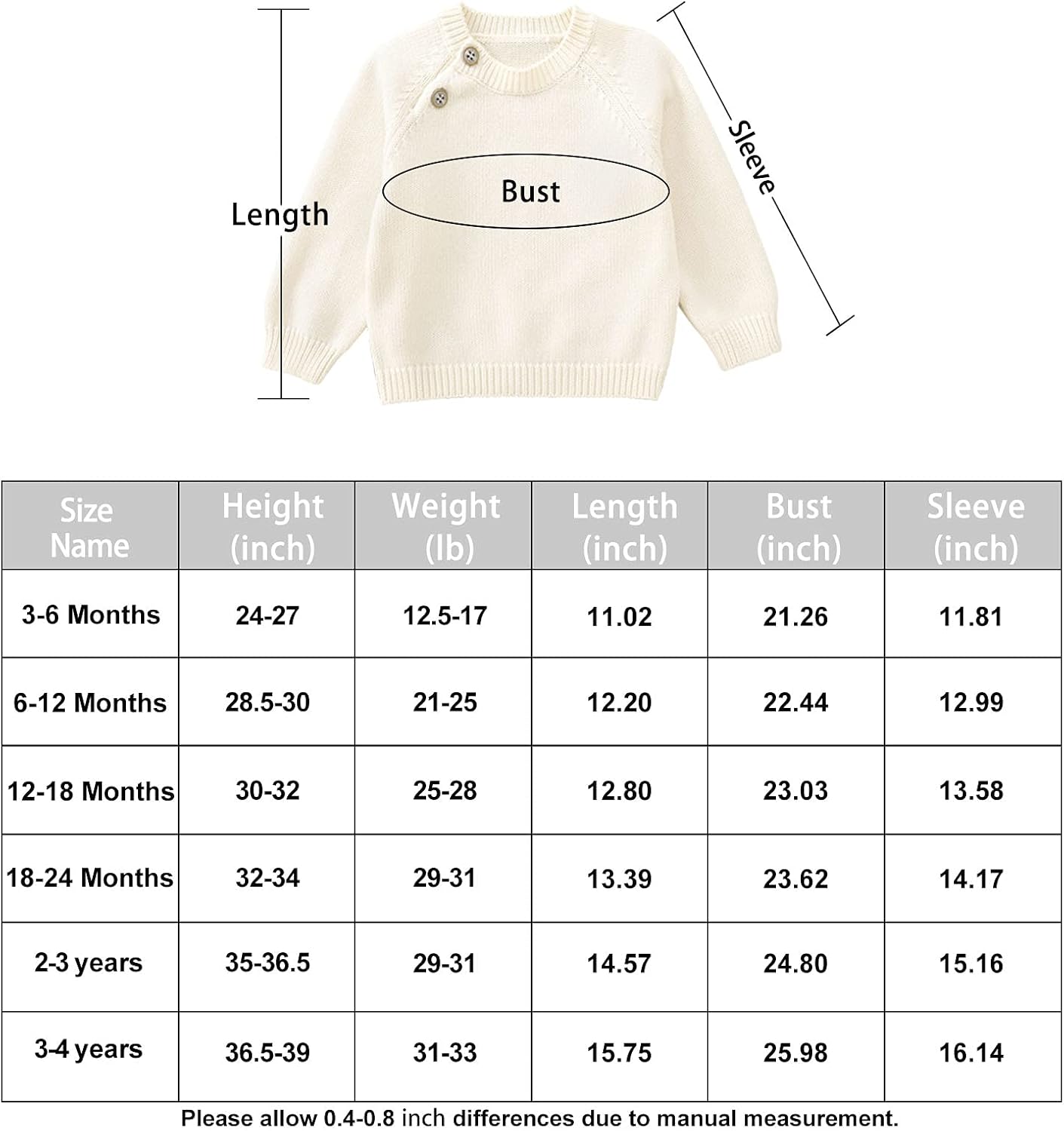 pureborn Baby Boys Girls Toddler Sweaters Knitted Long Sleeve Top 0-5 Years: Clothing, Shoes & Jewelry