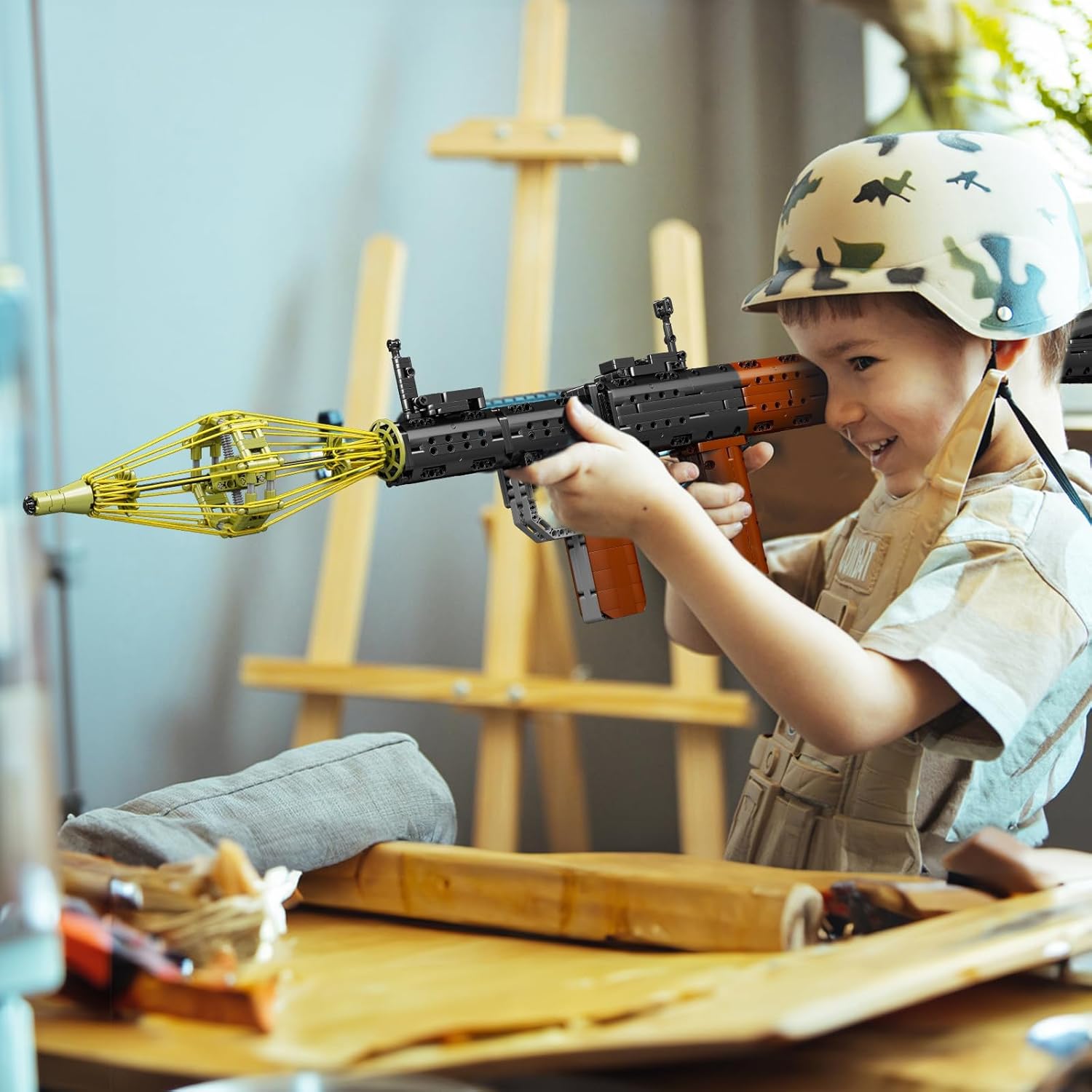 Sosuy Rocket Artillery Building Block Sets, RPG Rocket Launcher Shootable Model Army Toys for Adult Teen Boys, Birthday Gifts for Men Kids Age 8+, Realistic Bricks Collection for Military Fan 1706PCS