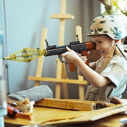 Miniatura 7 de 11 Rocket Launcher Building Bricks Gun Collection Toy  1706+ PCS Model Gun Building Block Francotirador Set Shootable  Regalo Sorpresas