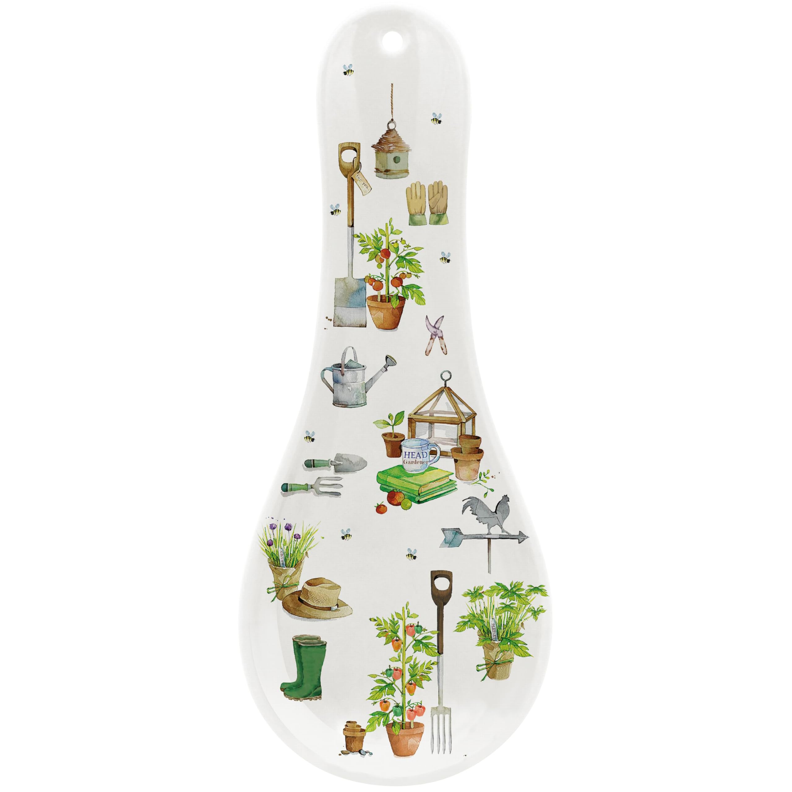 The Leonardo Collection Women's Green Fingers Spoon Rest | Durable Spoon Rest Kitchen For Spoons | Tea Spoon Holder For Kicthen & Home | Ideal Utensils Holder & Teaspoon Rest Gift For & Men