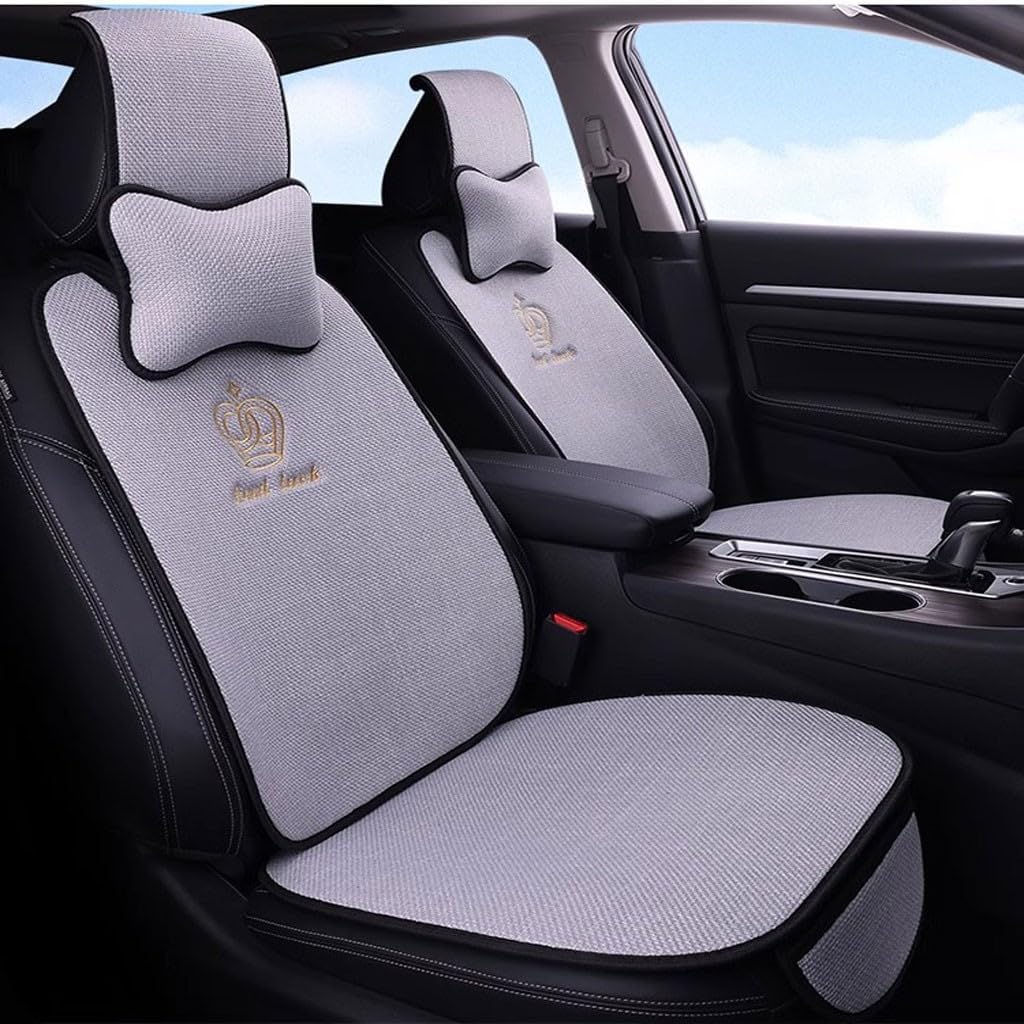 Housses De Siège Avant AutoNet En Simili Cuir Gris – Pour Citroën C3, C4, Grand Picasso
