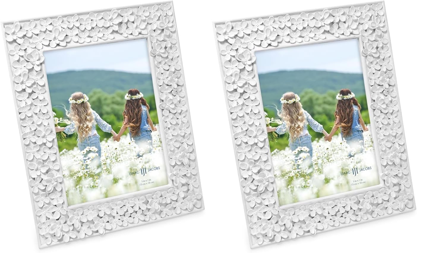 Isaac Jacobs Floral Resin Picture Frame - Blue -7