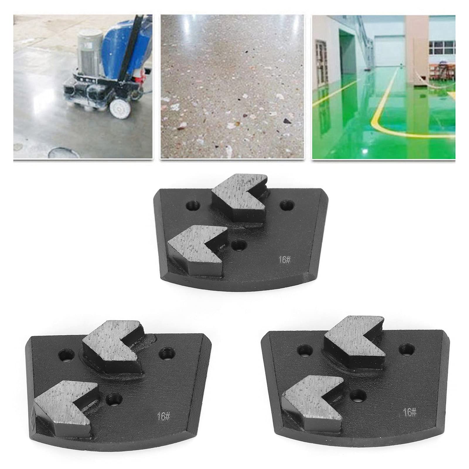 Accessorio per smerigliatrice, 3 pezzi di blocco abrasivo diamantato a forma di freccia 2 denti Accessori per smerigliatrice per smerigliatrice per calcestruzzo adatti per lucidare marmo, prodotti in
