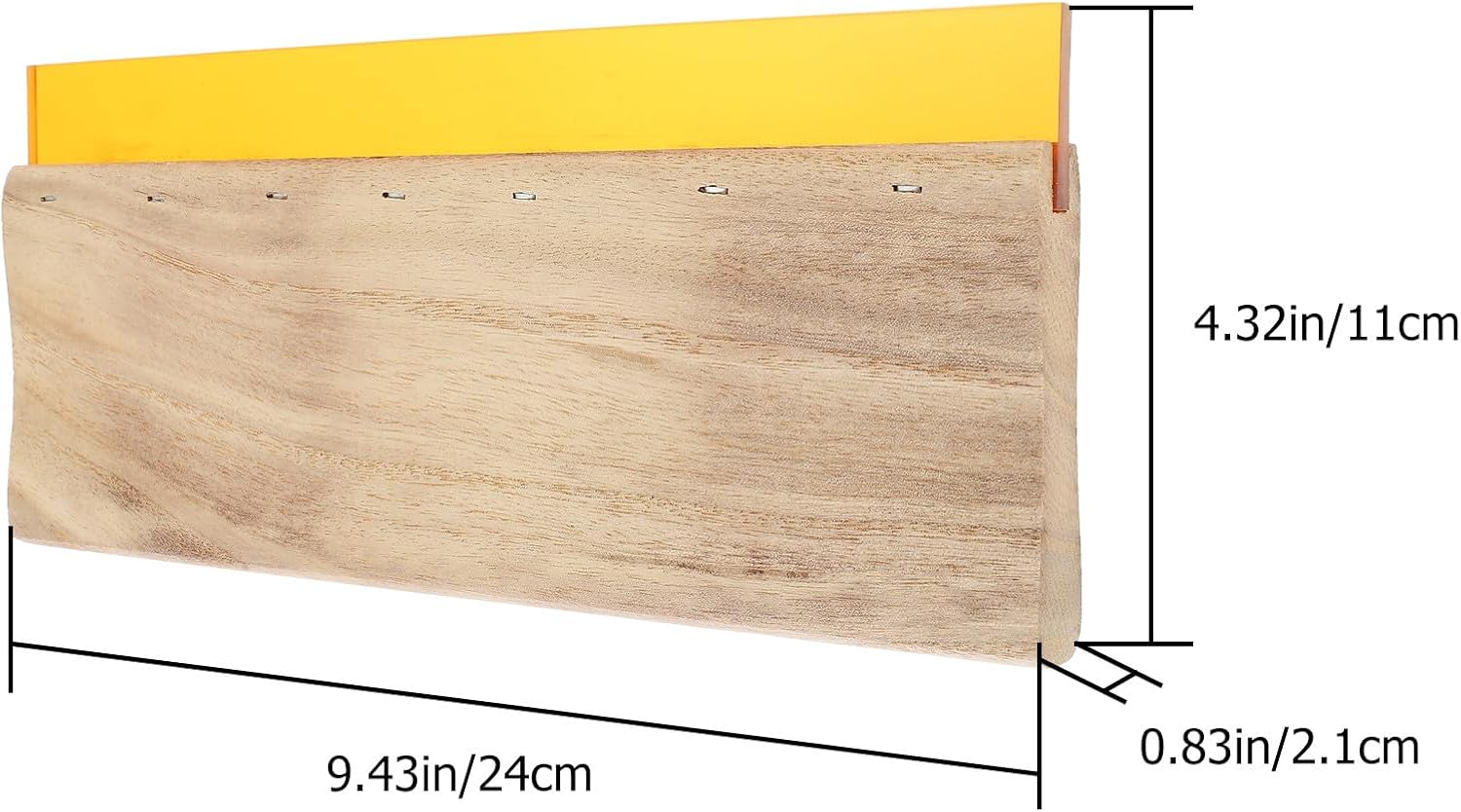 PRETYZOOM Wooden Handle Ink Scraper Squeegee for Screen Printing 24cm Wear-Resistant Scraper Tool for Silk Screen Fabric Printing and DIY Wood Craft Supplies