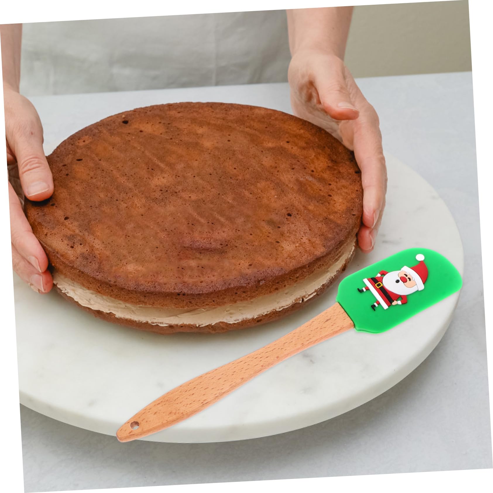Alipis Espátula Pastelera De Silicona Duradera Orificio Para Colgar Ideal Para Mantequilla y Repostería