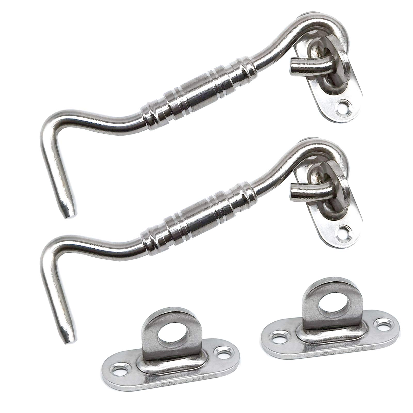 Buy QISF Cabin Hook Stainless Steel Door Hook and Eye Latch Bolt for