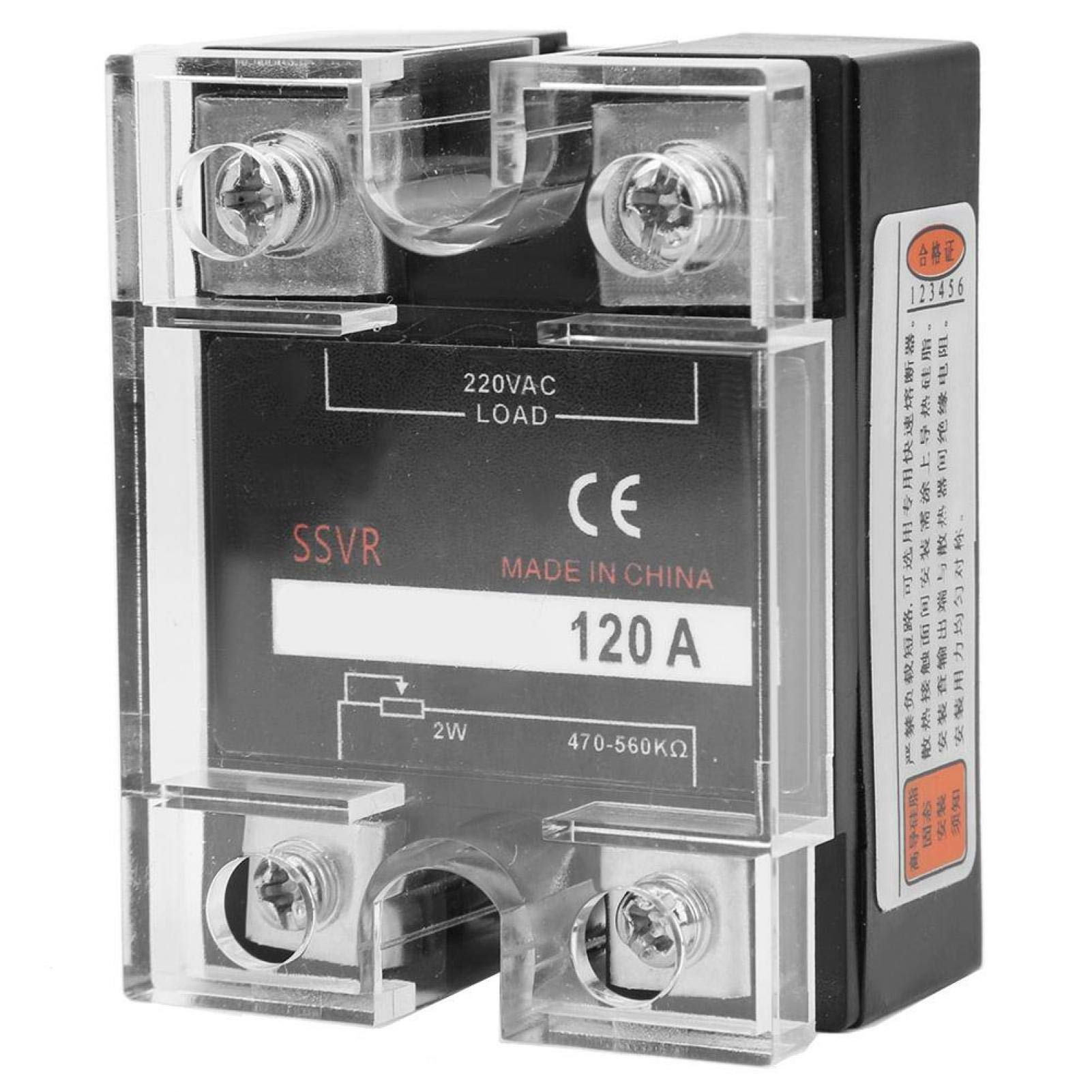 Relais Statique 40A DC 0-10V AC 0-250V - Plaque Aluminium Ignifuge - Pour équipements électriques - 8