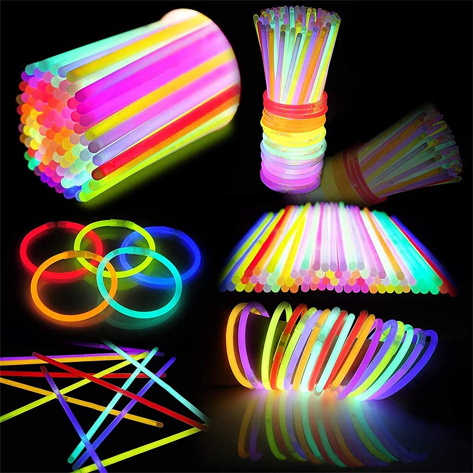 Buy Glow Sticks, DELEE Glowsticks Party Pack, Party Bag Fillers with