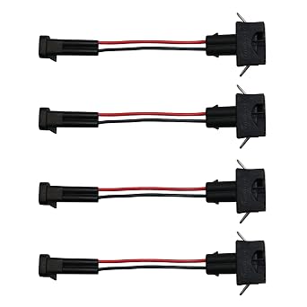 QFS Fuel Injector Adapter Connectors EV1 to Delphi 4-Pack
