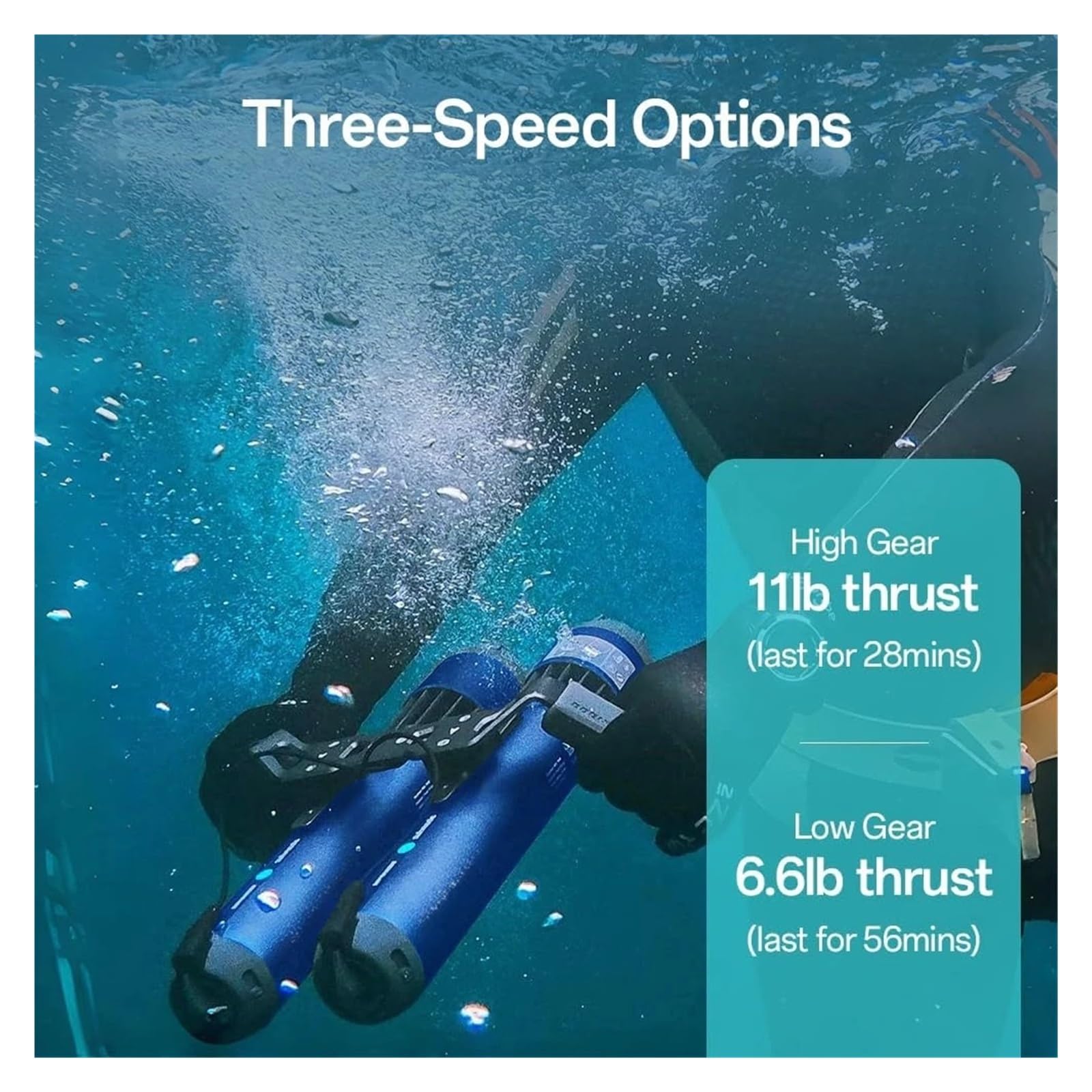 Scooter Submarino, Patinete Submarino Lite, Patinete de Buceo for Deportes acuáticos con asa extraíble for Adultos y niños, acuático Compacto portátil