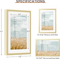 Vista 122 de Fun Memories Portarretratos de metal de 16 x 20 pulgadas con paspartú de 11 x 14 pulgadas, acabado de aluminio cepillado, parte delantera de vidrio