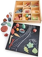 Vista 4 de Tender Leaf Toys My Forest Floor - Wooden Open-Ended Tinker Tray Creative Play Box with Removable Compartments - Montessori Toy for Imaginative Play