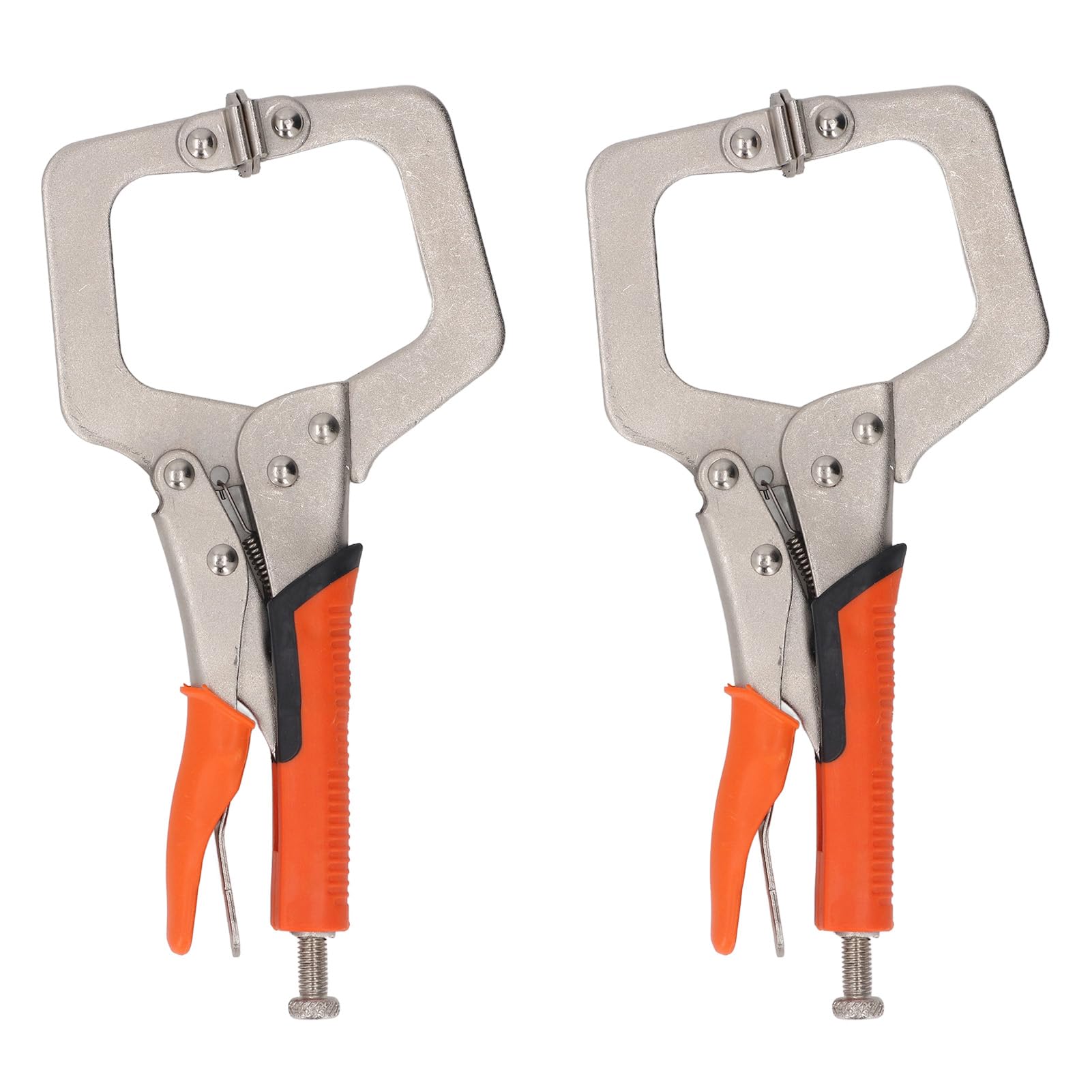 Heavy Duty C Clamp, Effortless Clamping, Accurate Pressure Distribution, Fine Tune Your Clamping Experience, 2Pcs Set with Rotating Pads for Welding, Woodworking (9in)