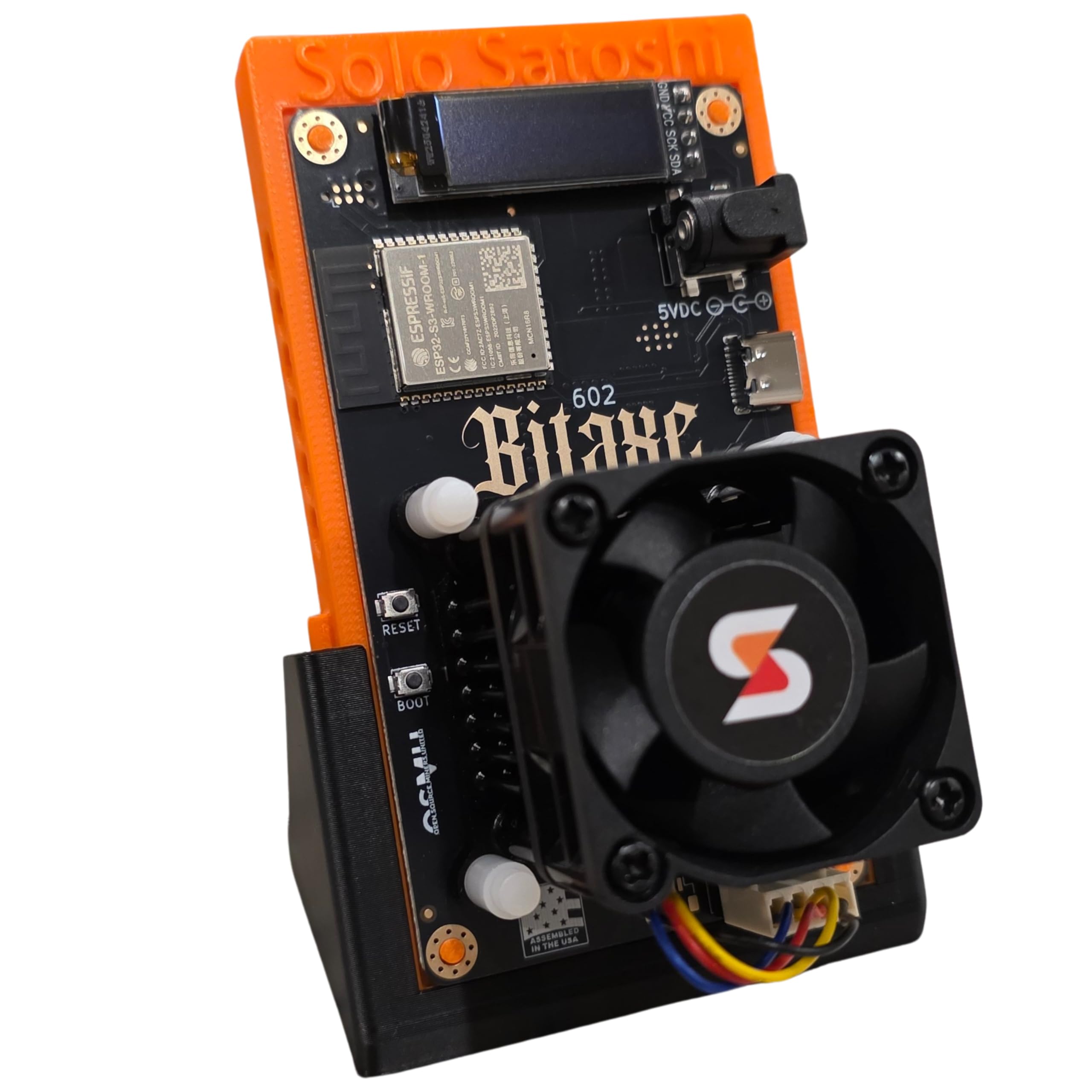 Bitaxe Gamma 602 Bitcoin Solo Miner with Dark Horse Upgraded Heatsink - 1.2TH/s BM1370 ASIC, Wi-Fi, Plug & Play - Assembled in USA with All Accesories Included - Solo Satoshi