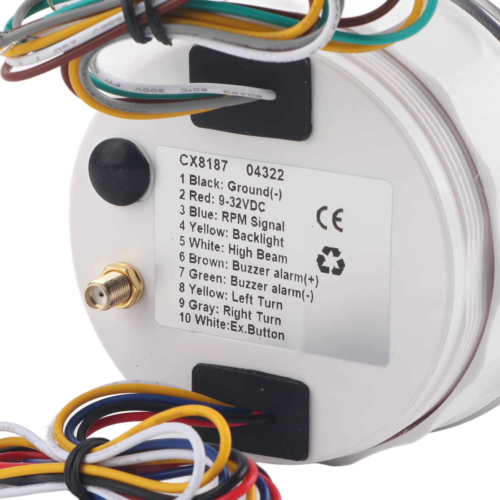 Velocímetro GPS Para Barcos De 85 Mm, Odómetro, Tacómetro Marino De 0 A 8000 Rpm, Medidor De Horas Digital Para Automóvil De 120 Km/h Con Retroiluminación Roja LCD Para Automóvil, Barco(1)