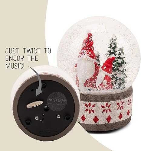 Miniatura 4 de NAT & Jules Fun - Globo de nieve musical con purpurina de Papá Noel, de 6 x 4.5 pulgadas, diseño de Papá Noel, decoración perfecta para las