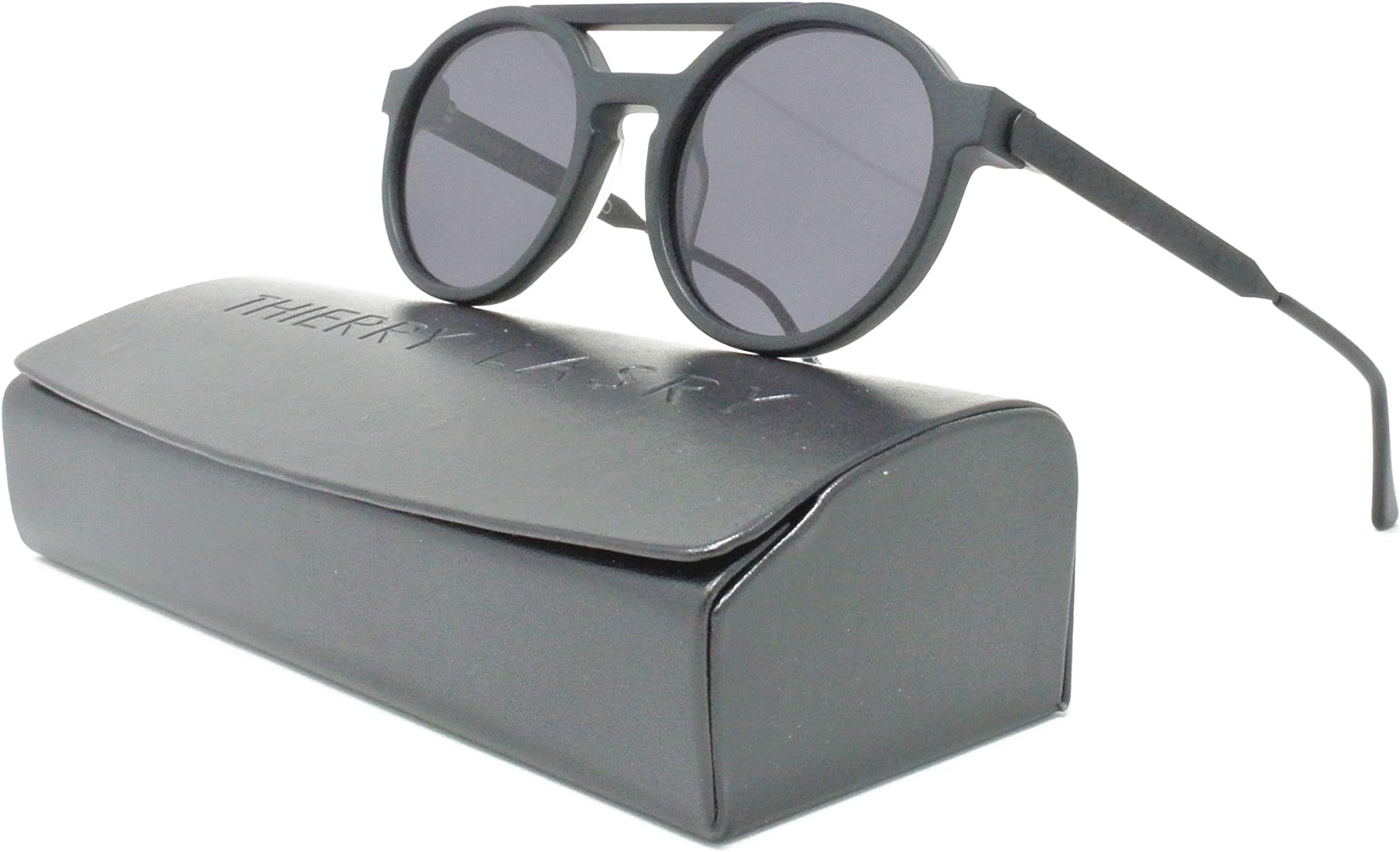 Dr Woo Round Sunglasses Composite Frames (Black, Black)