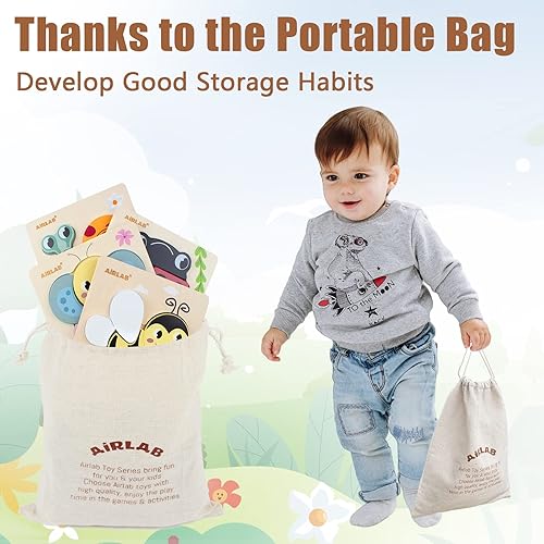 Miniatura 6 de Rompecabezas de madera para niños pequeños, rompecabezas con forma de animales, juguetes educativos, regalo para niños y niñas, bebé, viaje,