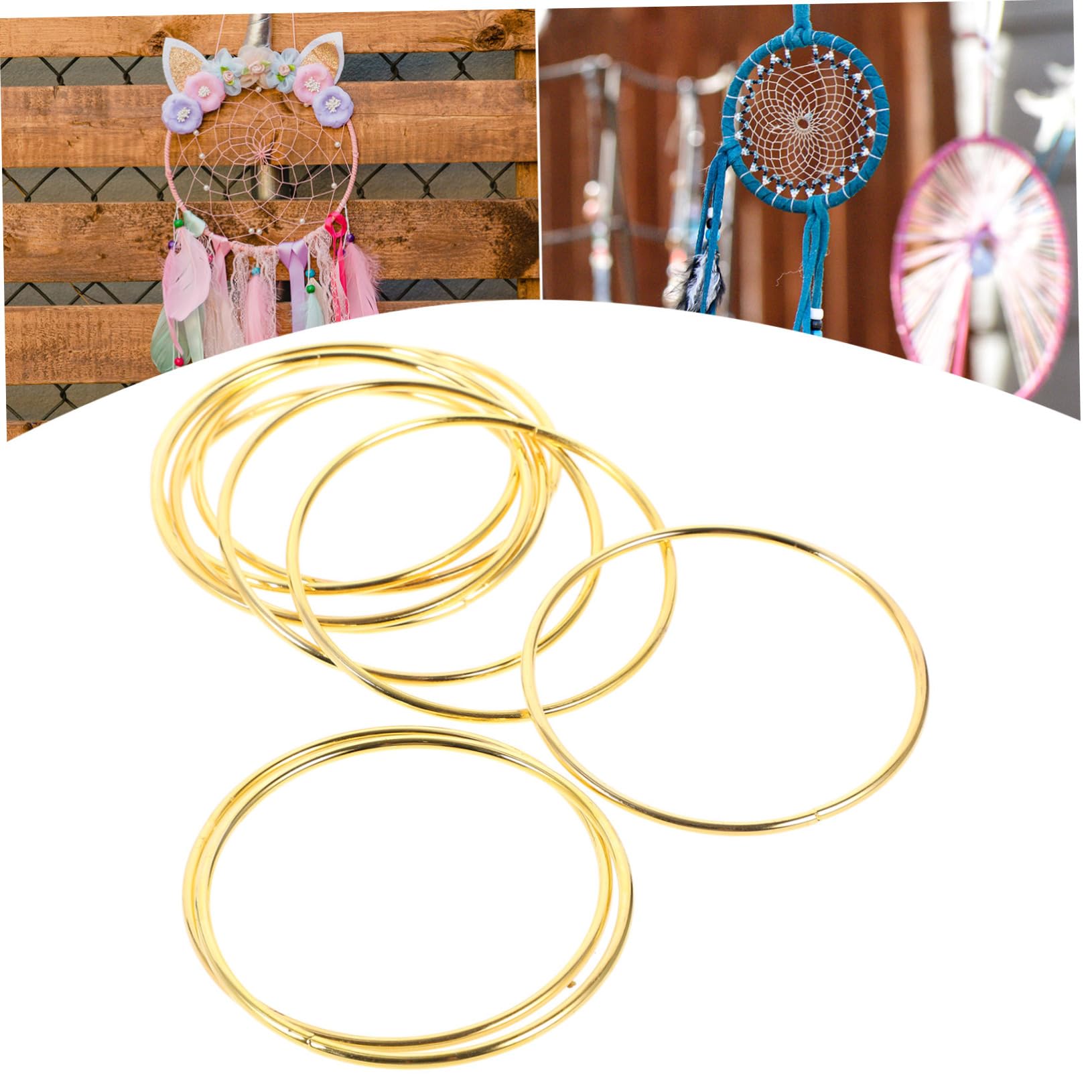 Traumfänger Zubehör Goldene Metallringe 10 Stück Rund für Bastelprojekte