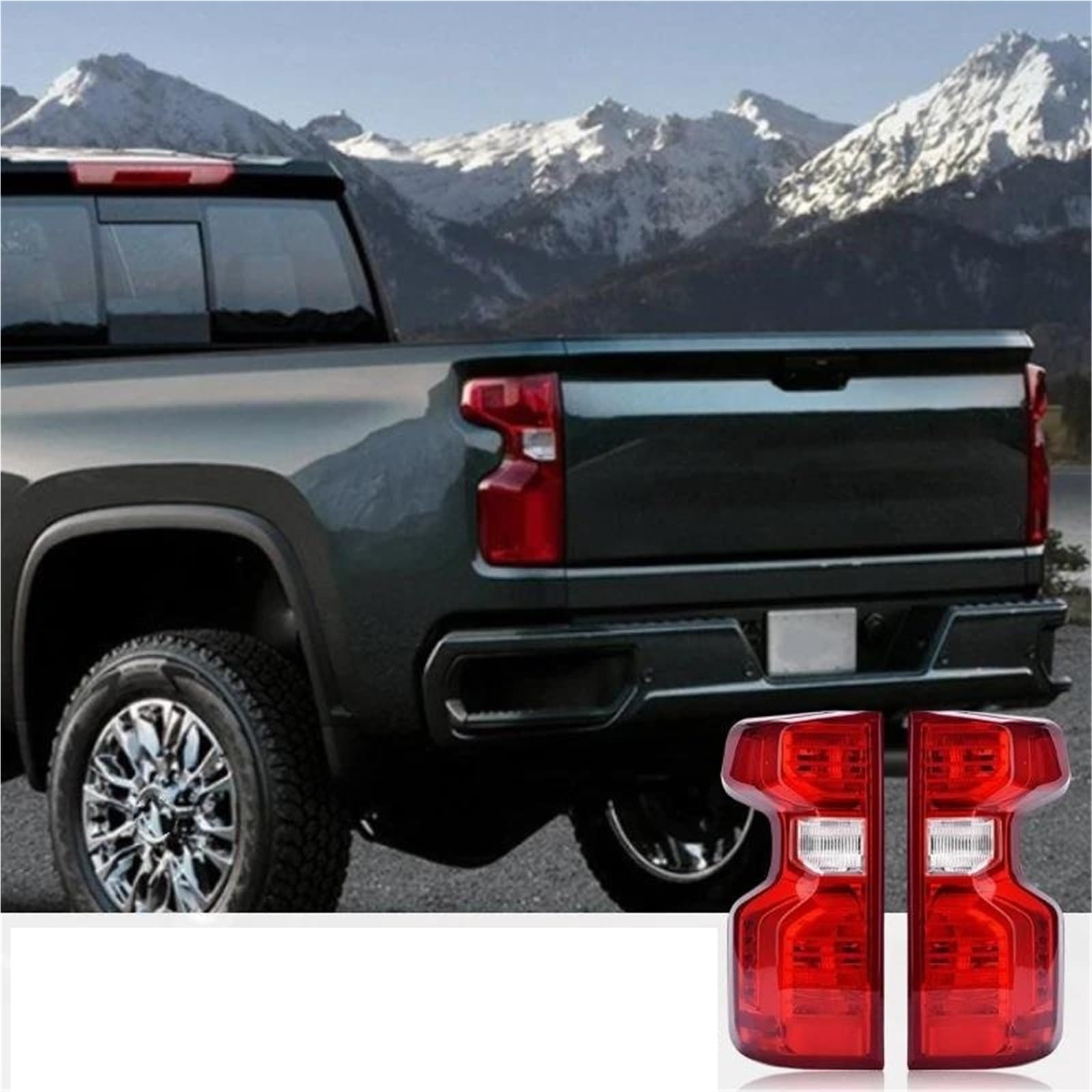Pilotos Traseros Luz De Freno Trasera Para Chevy Para Silverado 1500 2500HD 3500HD (2019-2023) Marcha Atrás GM2800308 GM2801308(Izquierda)