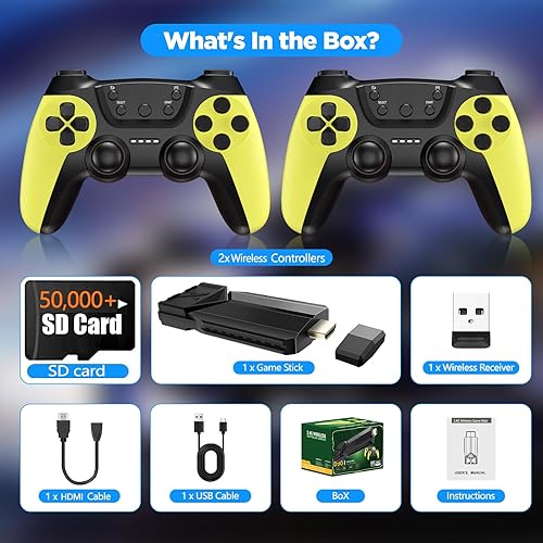 Miniatura 5 de Más de 50.000 palos de juego retro inalámbricos, consola de juegos retro, consola de juegos retro, dispositivo de pantalla de TV HDMI, salida HD,