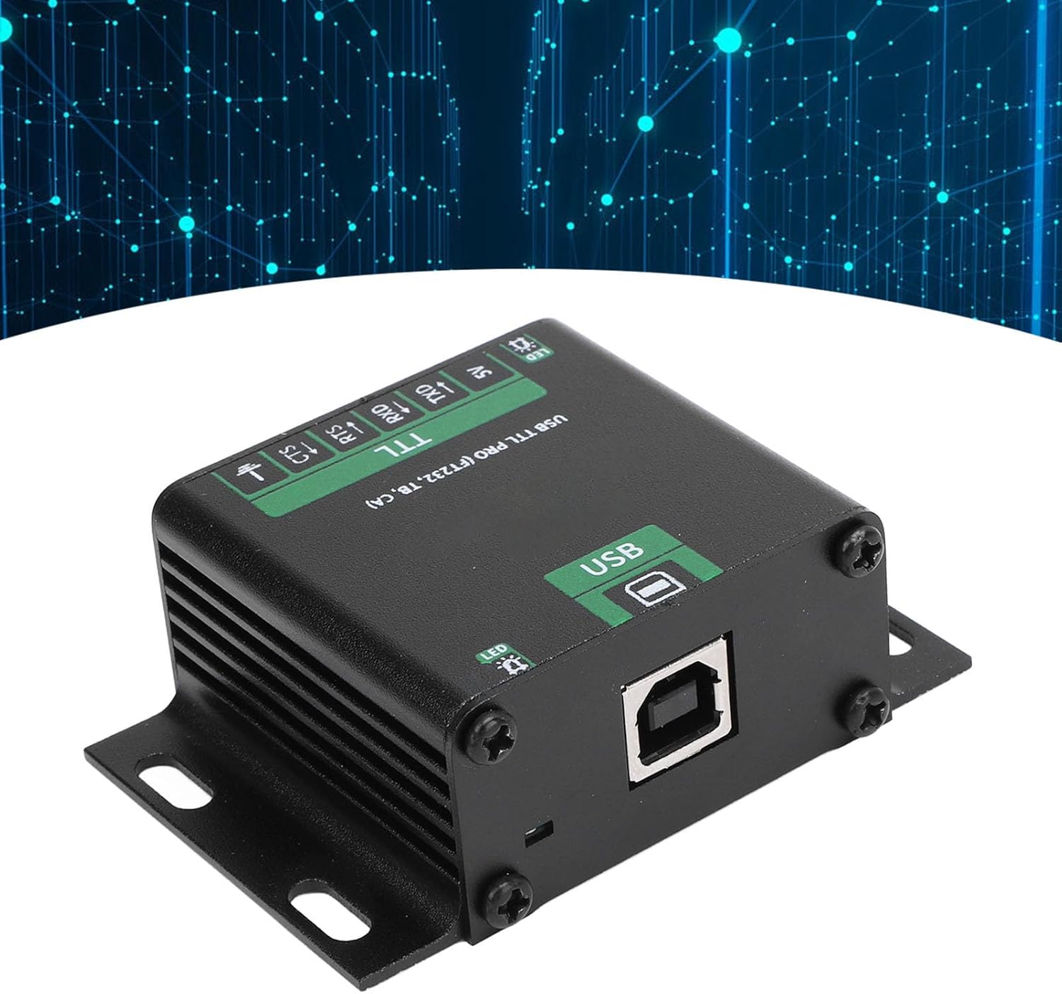 Industrial Grade USB TTL Serial Port Module with FT232 Chip, Isolated Circuits, Overcurrent Protection, 300bps to 3Mbps Baud Rate Support