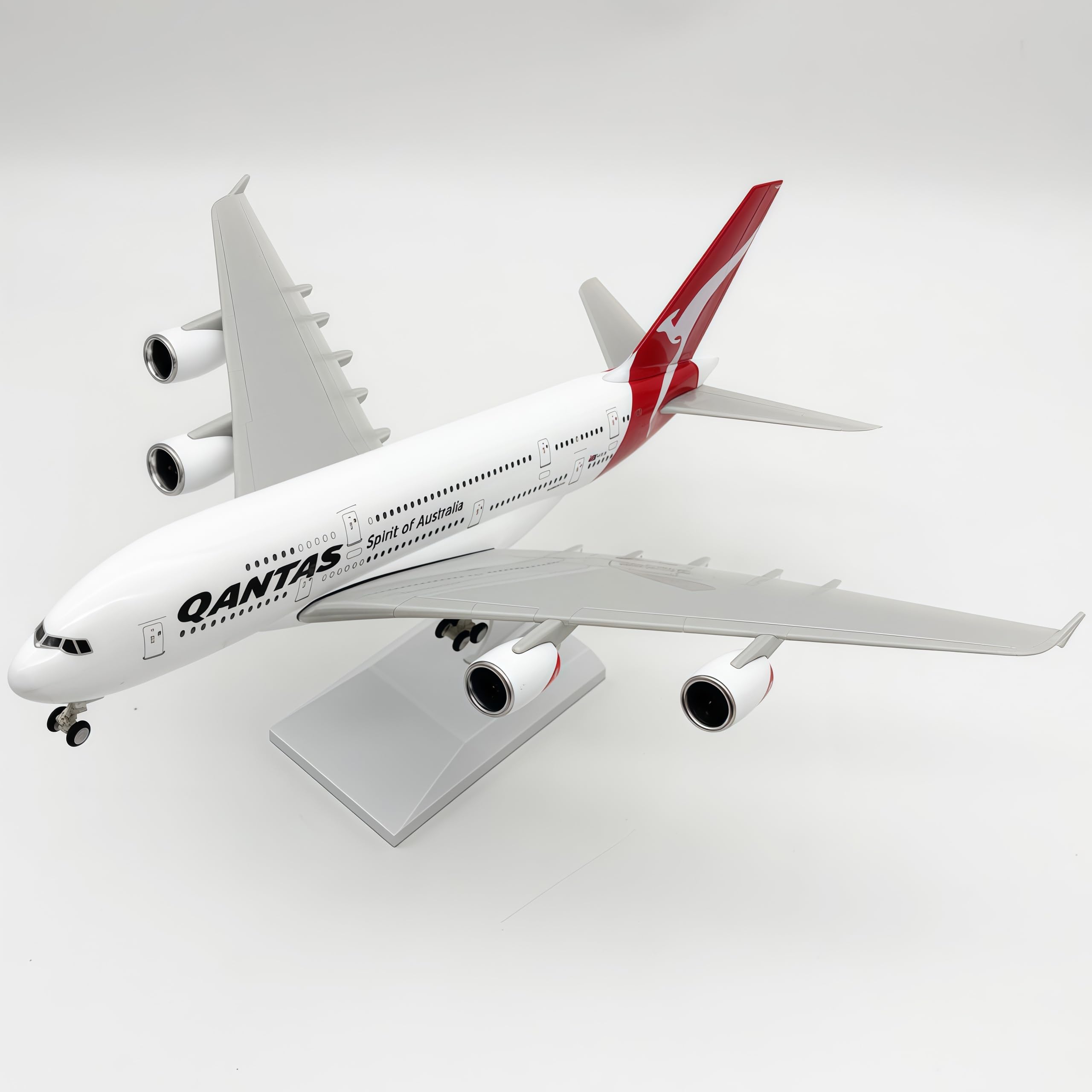 LGSRSNXHTX 1/200 Diecast Metal Airplane Model with Stand Qanta A380 Plane Model for Adult Aviation Gifts,Desktop Display Airplane Ornament