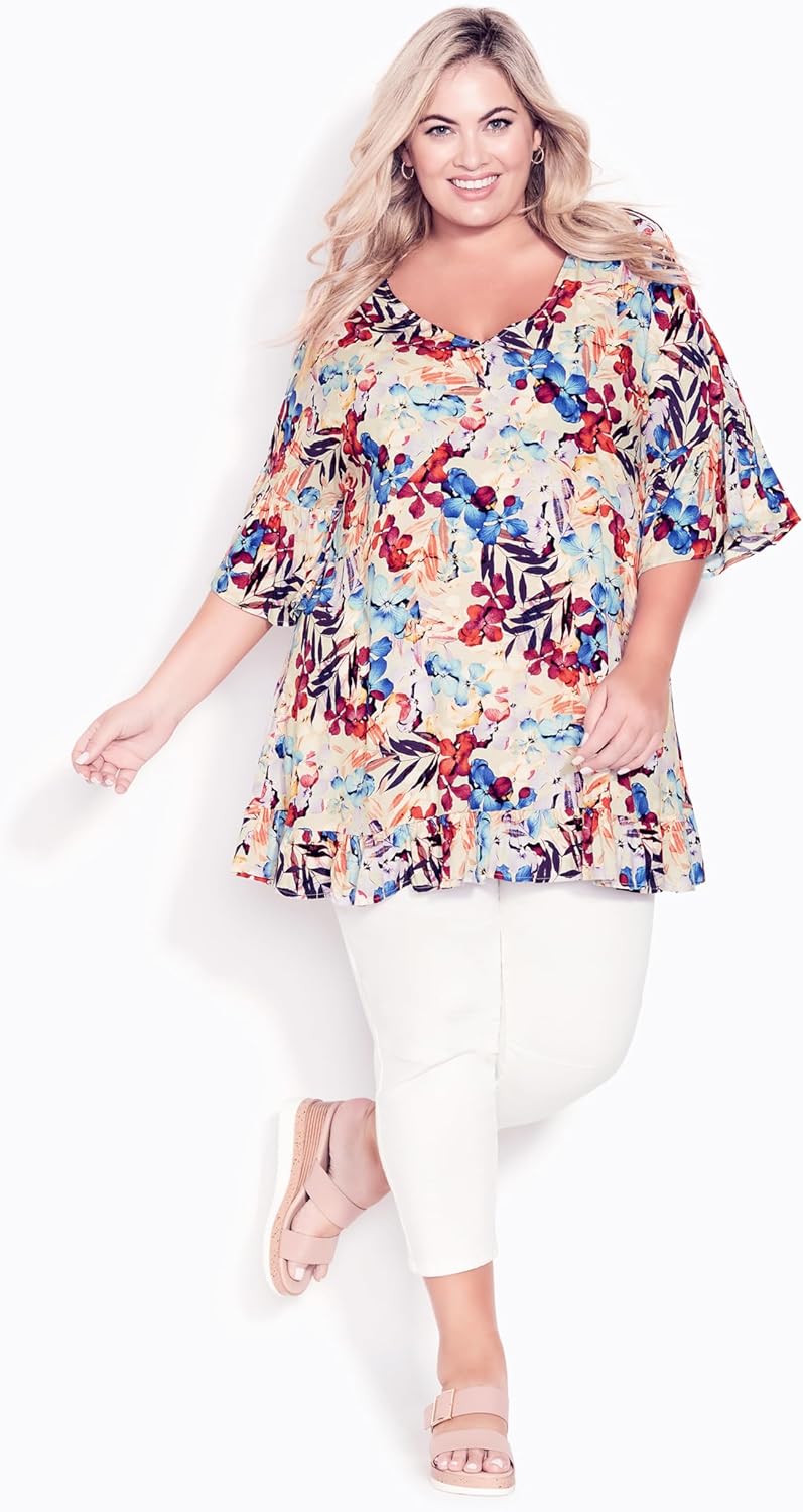 Avenue Women's Plus Size Tunic Harper, Abstract - Image 2