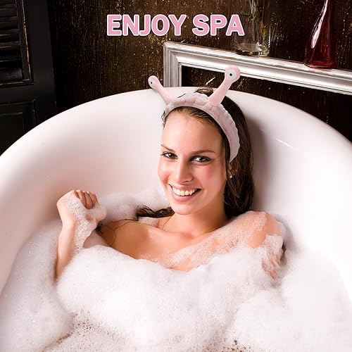 Miniatura 5 de Yonmut Bonita diadema rosa para maquillaje, diadema de maquillaje, diadema de lavado facial, diadema para lavar la cara, diademas de spa