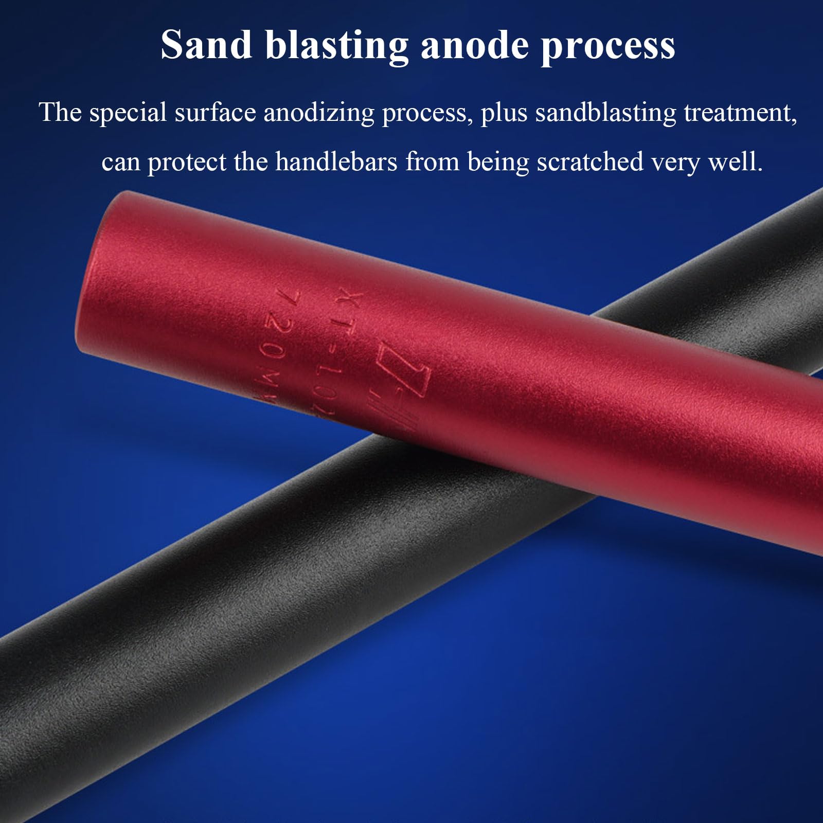 Guidon de vélo, rehausseurs de Guidon, Guidon de vélo, Guidon Ergonomique 31,8 mm x 720 mm, élévation 90 mm for Descente Tout-Terrain, Descente en Montagne, Escalade de Rue,(Red)