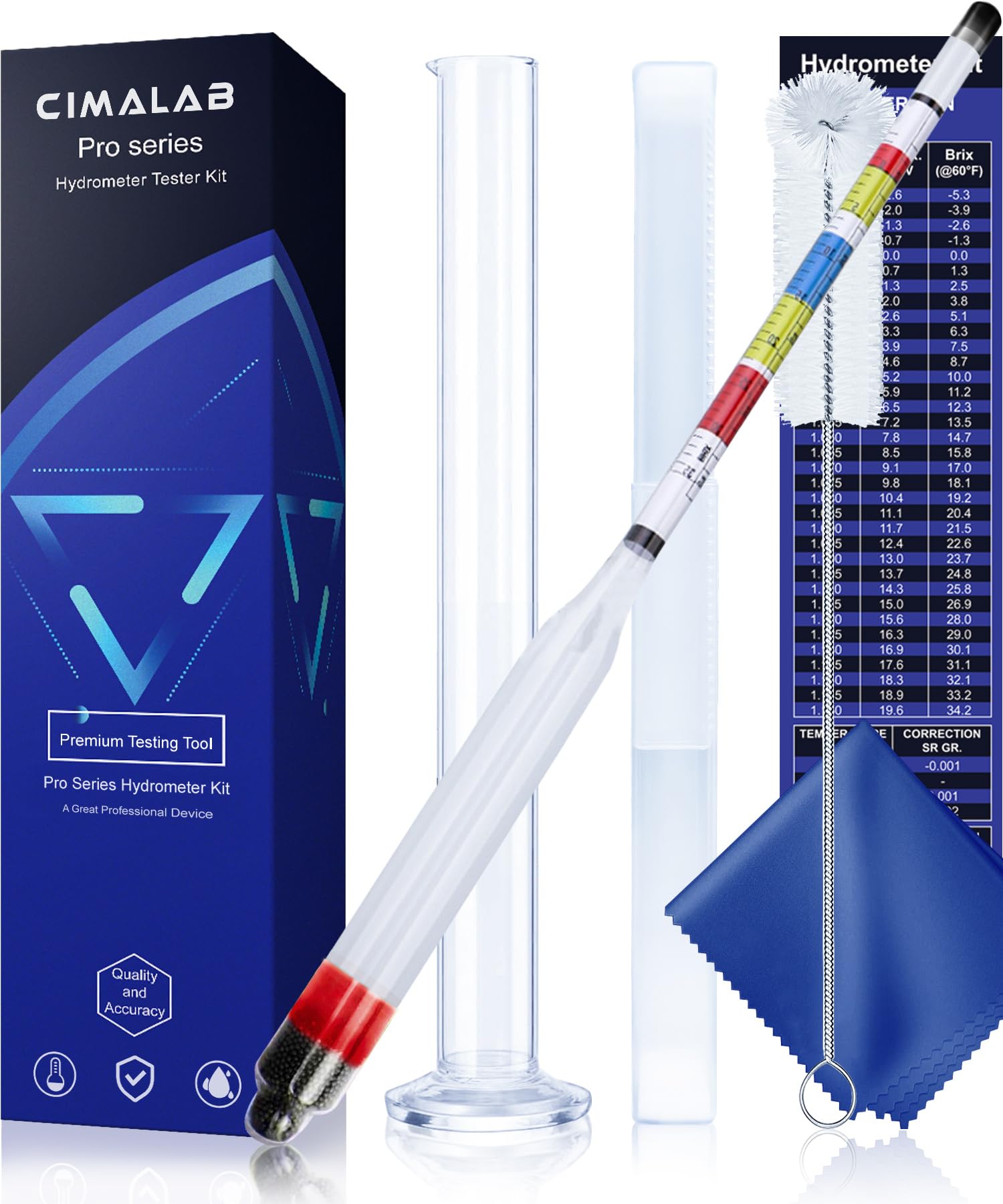 Alcohol Hydrometer Kit - Wine, Beer & Mead Testing -8