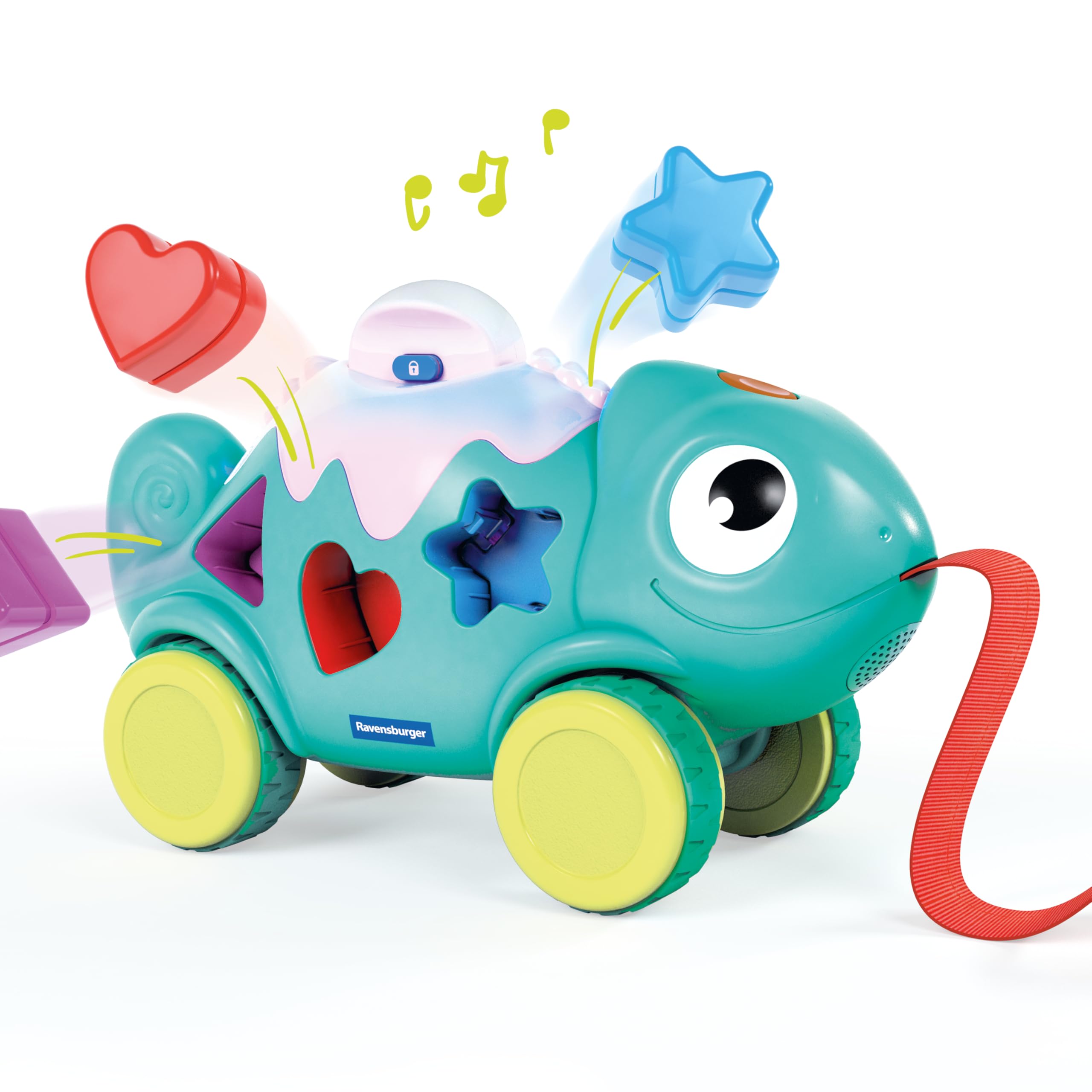 Ravensburger Play+ 4-in-1 Chameleon Colour & Shape Sorter for 1 year old - Baby Toy - Toys for 1 Year Old - Toddler Toys - Baby Sensory Toys