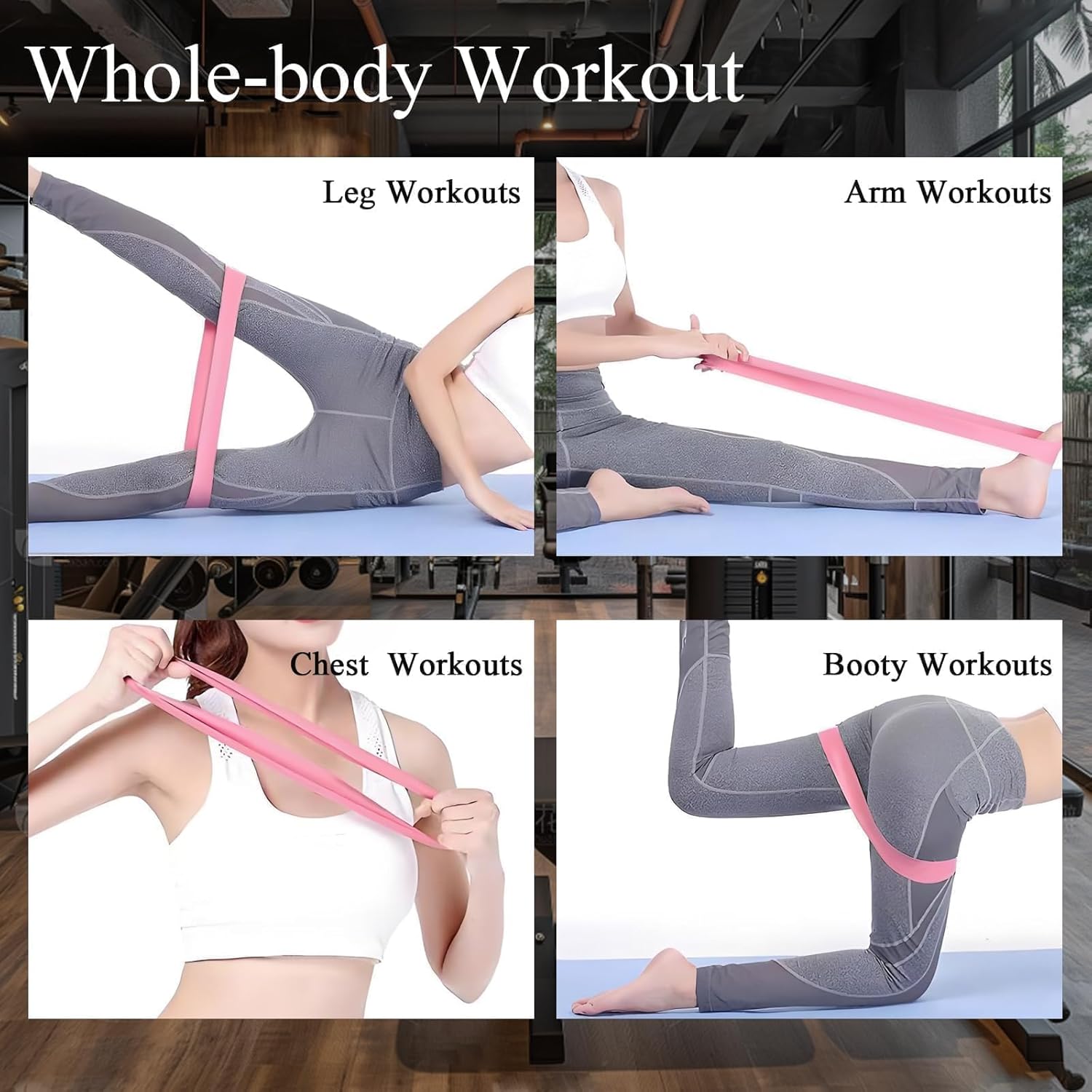 1 | 5 Pack Resistance Bands for Working Out, Workout Equipment, Exercise Bands for Home Gym & Stretching, Pilates Equipment, Fitness Equipment thumbnail