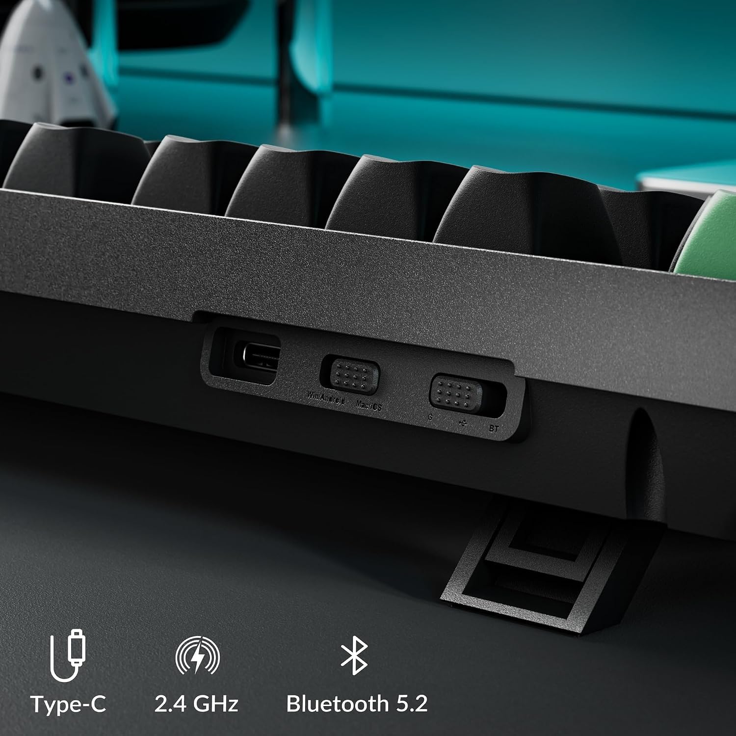 Keychron K10 Ultra 8K kabellose Gaming-Tastatur, ISO-DE-Layout, 8000 Hz Abtastrate, 2,4 GHz/BT 5.2/USB-C, OSA PBT-Tastenkappen, Brauner Schalter, ZMK Custom Keyboard Vollgröße für Mac, Windows, Linux