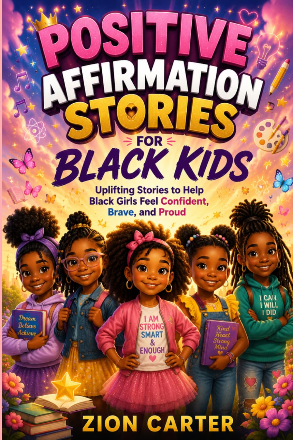 Positive Affirmation Stories for Black Kids: Uplifting Stories to Help Negro Girls Feel Confident, Brave, and Proud