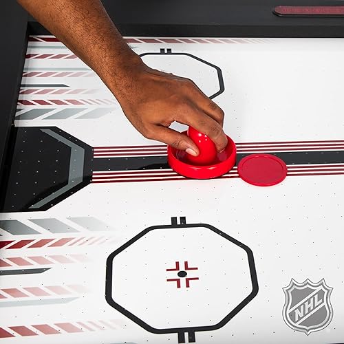 Miniatura 9 de NHL Mesa de hockey de aire de 60 pulgadas, superficie de aire de ritmo rápido con marcador electrónico de arena superior - Incluye 2 discos y 2
