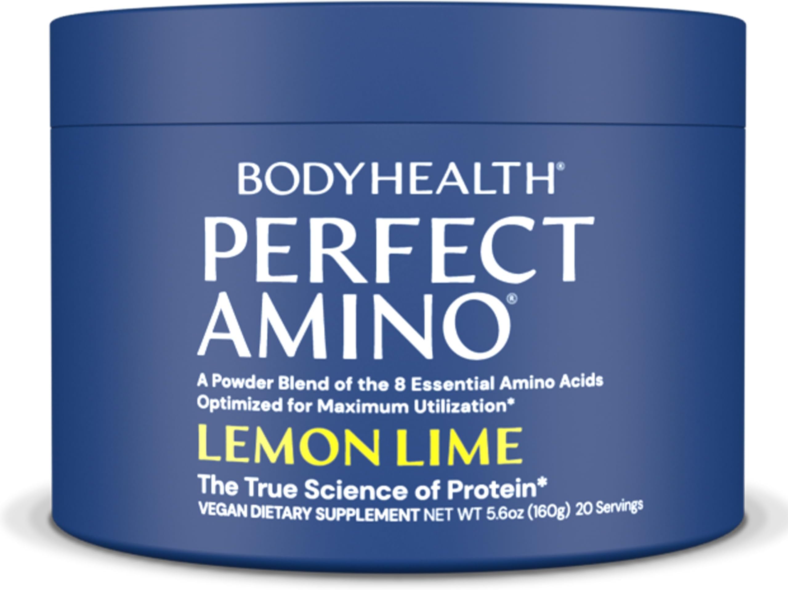 BodyHealthPerfectAmino Powder - BCAA and EAA Powder for Pre and Post Workout - Vegan Amino Acid Energy Drink Powder for Men and Women to Support Lean Muscle and Recovery - Lemon Lime - 20 Servings