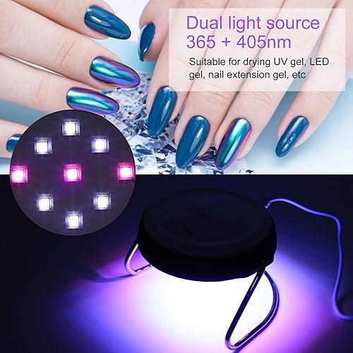 Miniatura 3 de Secador de uñas USB de 180W, Lámpara de uñas portátil, Máquina de curado de uñas de esmalte de uñas, Lámpara LED UV Secadora de uñas Herramienta de